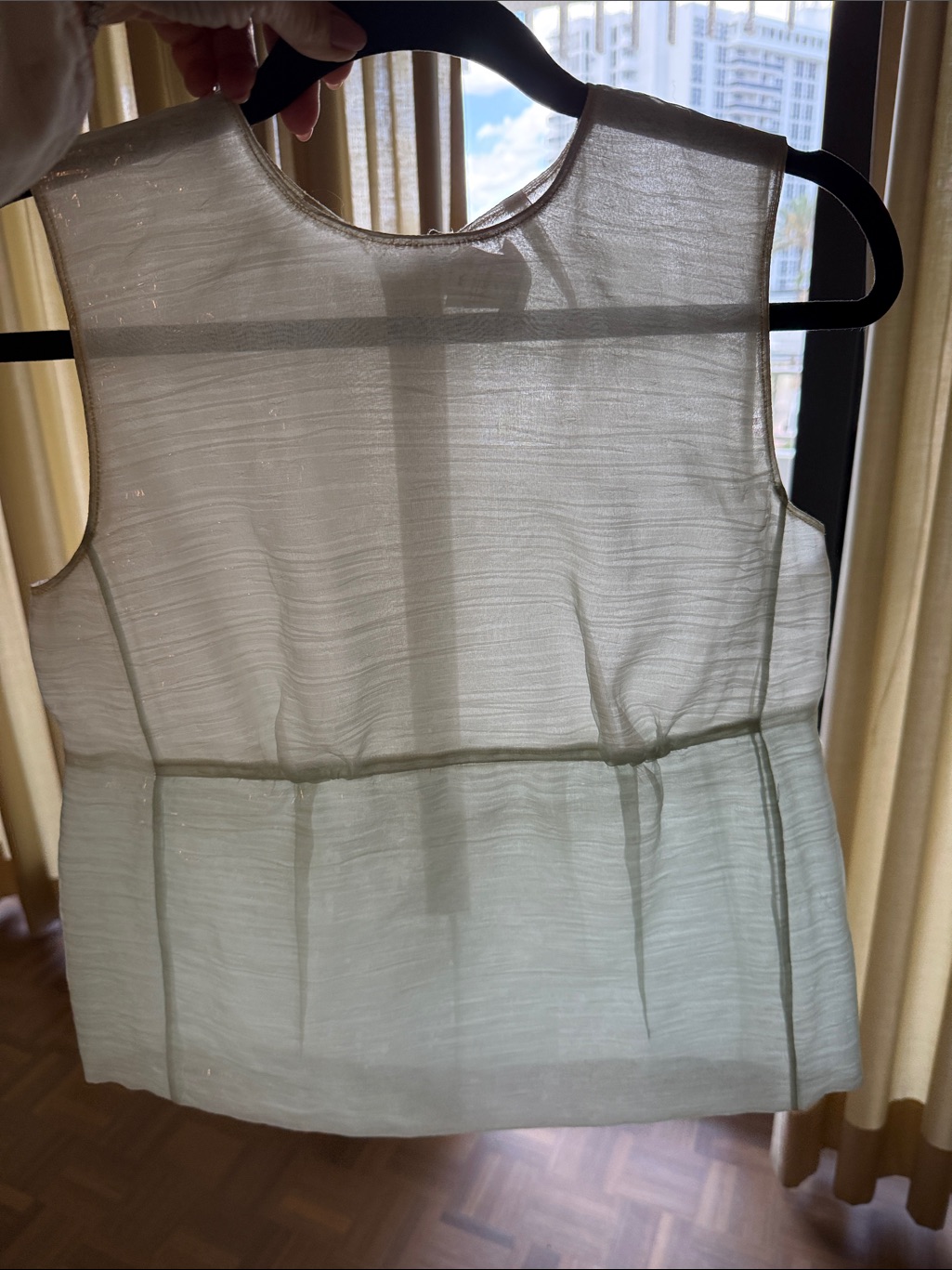 Sleeveless Marc Jacobs Sheer Peplum Top